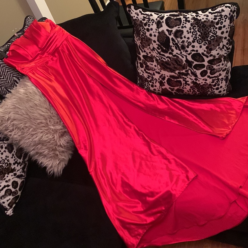 Red Strapless Dress